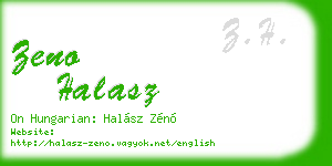 zeno halasz business card